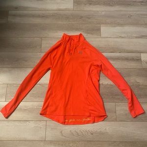 Under Armour long sleeve orange shirt - size small